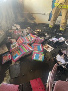 Protección Civil y Bomberos atienden incendio en escuela Arturo Gámiz García